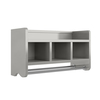 Alaterre Furniture 25" Bath Storage Shelf with Two Towel Rods, Gray ABSS0040